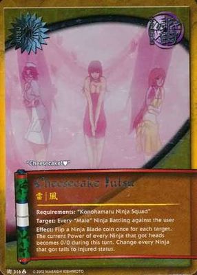 Cheesecake Jutsu - 316 - (Foil/Platinum Letter) Promo Naruto CCG Promos