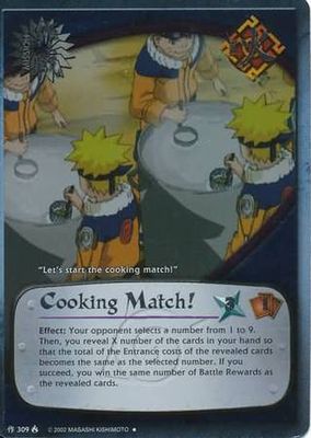 GA Cooking Match! - 309 - (Foil/Platinum Lettering) Promo Naruto CCG Promos