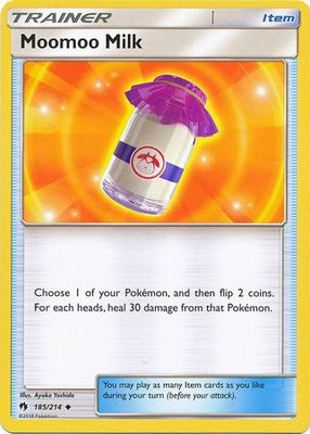 Moo-Moo Milk - 185/214 - Uncommon Sun &amp; Moon: Lost Thunder Singles (Español)