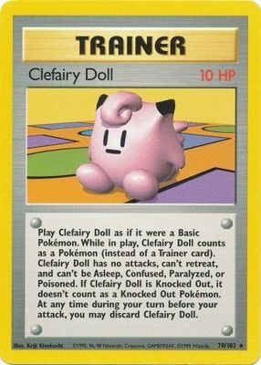 Clefairy Doll - 70/102 - Rare Unlimited Base Set Unlimited Singles