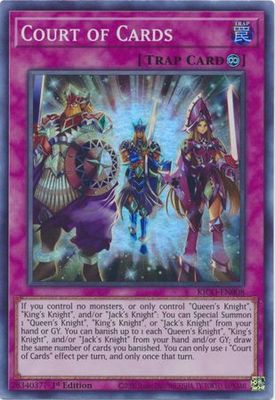 Court of Cards - KICO-EN008 - Super Rare 1st Edition King&#39;s Court 1st Edition Singles