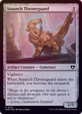 Staunch Throneguard 0412 - Foil Commander Masters Foil Single