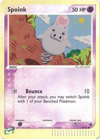Spoink - 73/97 - Common Reverse Holo Ex Dragon Reverse Holo Singles
