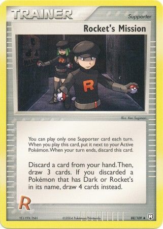 Rocket&#39;s Mission - 88/109 - Uncommon Ex Team Rocket Returns Singles