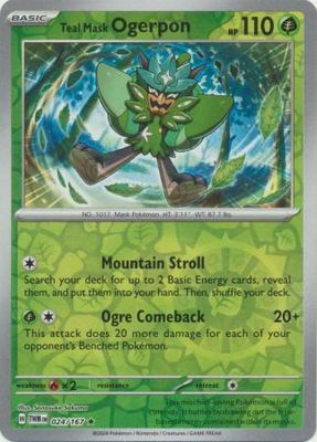 Teal Mask Ogerpon - 024/167 - Holo Rare Reverse Holo Scarlet &amp; Violet: Twilight
