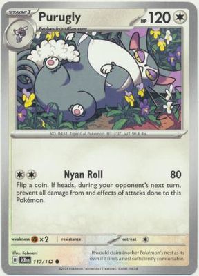 Purugly - 117/142 - Common Scarlet &amp; Violet: Stellar Crown Singles