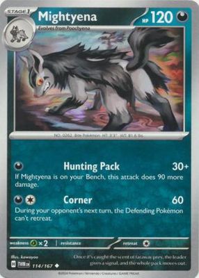 Mightyena - 114/167 - Uncommon Scarlet and Violet: Twilight Masquerade Singles