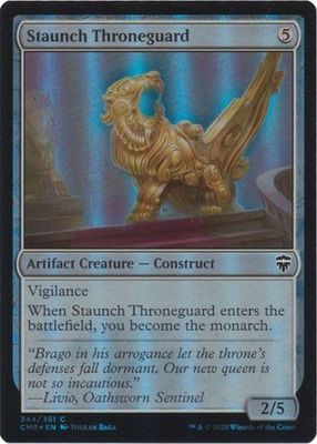 Staunch Throneguard 344/361 - Foil Commander Legends Foil Singles