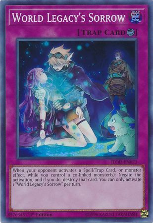 World Legacy&#39;s Sorrow - FLOD-EN073 - Super Rare 1st Edition Flames of Destruction 1st Edition Singles (espanol)