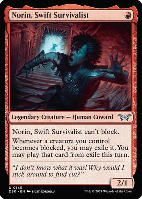 Norin, Swift Survivalist (0145) - Duskmourn: House of Horror (DSK) Duskmourn: House of Horror