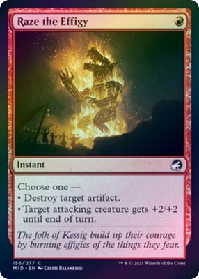 Raze the Effigy 156/277 - Foil Innistrad: Midnight Hunt Foil Singles(Español)