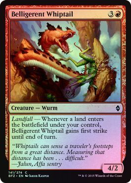 Belligerent Whiptail 141/274 - Foil Battle for Zendikar Foil Singles