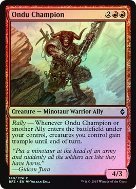 Ondu Champion 149/274 - Foil Battle for Zendikar Foil Singles (Español)