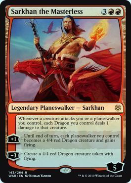 Sarkhan the Masterless 143/264 - Foil War of the Spark Foil Singles  (Japones)