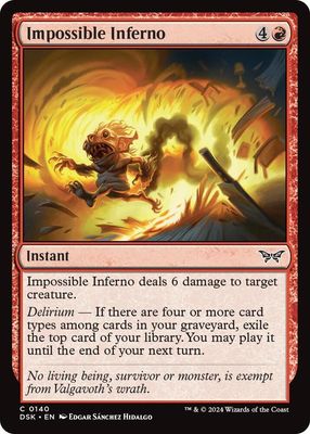 Impossible Inferno 140 Duskmourn: House of Horror Singles (Español)