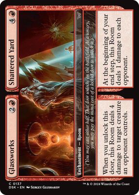 Glassworks // Shattered Yard - Duskmourn: House of Horror (DSK) Duskmourn: House of Horror
