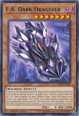 F.A. Dark Dragster - FLOD-EN087 - Rare 1st Edition Flames of Destruction 1st Edition Singles *Espanol*