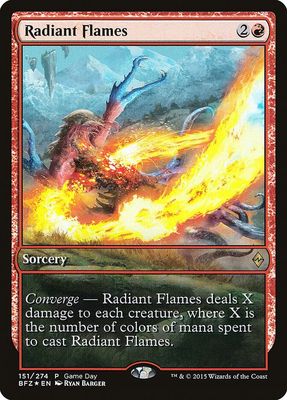 Radiant Flames - Game Day &amp; Store Championship Promos (FOIL) (Español)