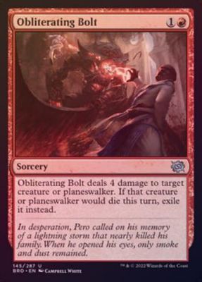 Obliterating Bolt 145/287 - Foil The Brothers&#39; War Foil Singles