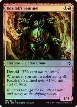 Kozilek&#39;s Sentinel 129/274 - Foil- Battle for Zendikar Foil Singles (Español)