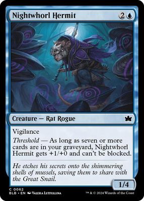 Nightwhorl Hermit - Bloomburrow (Foil) Bloomburrow