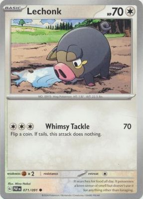 Lechonk - 071/091 - Common Scarlet &amp; Violet: Paldean Fates Singles