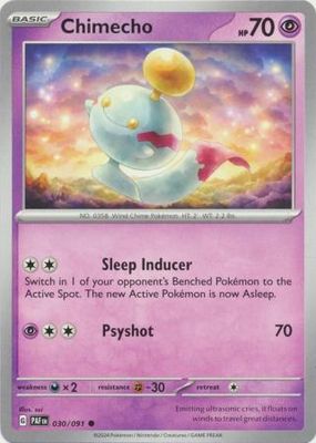 Chimecho - 030/091 - Common Scarlet &amp; Violet: Paldean Fates Singles