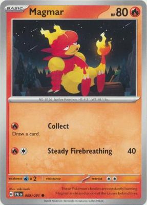 Magmar - 009/091 - Common Scarlet &amp; Violet: Paldean Fates Singles