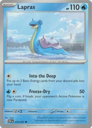 Lapras - 016/091 - Common Scarlet &amp; Violet: Paldean Fates Singles
