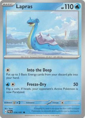Lapras - 016/091 - Common Scarlet &amp; Violet: Paldean Fates Singles