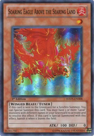 Soaring Eagle Above the Searing Land - HA05-EN008 - Super Rare 1st Edition Hidden Arsenal 5 1st Edition Singles