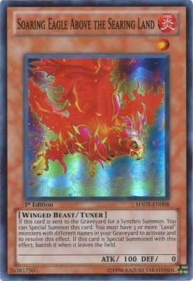 Soaring Eagle Above the Searing Land - HA05-EN008 - Super Rare 1st Edition Hidden Arsenal 5 1st Edition Singles (espanol)