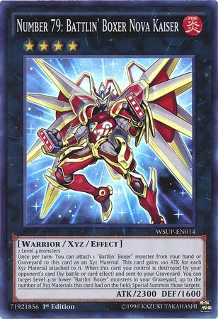 Number 79: Battlin&#39; Boxer Nova Kaiser - WSUP-EN014 - Super Rare 1st Edition YuGiOh World Superstars 1st Edition Singles