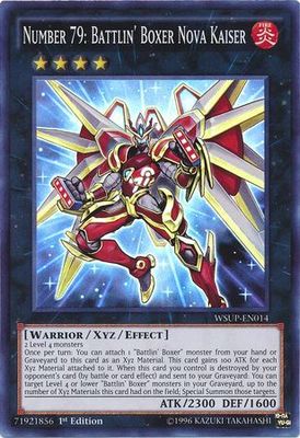 Number 79: Battlin&#39; Boxer Nova Kaiser - WSUP-EN014 - Super Rare 1st Edition YuGiOh World Superstars 1st Edition Singles