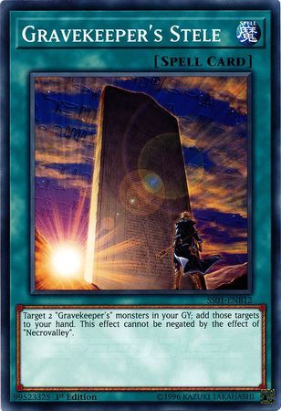 Gravekeeper&#39;s Stele - SS01-ENB12 - Common 1st Edition Speed Duel Starter Decks: Destiny Masters Singles (espanol)