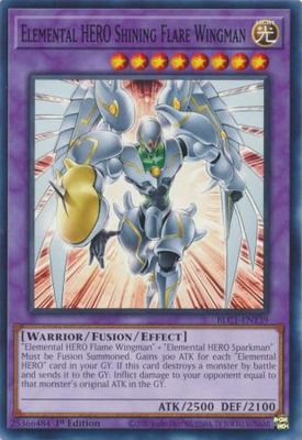 Elemental HERO Shining Flare Wingman - BLC1-EN139 - Common 1st Edition Battles of Legend: Chapter 1 1st Edition Singles