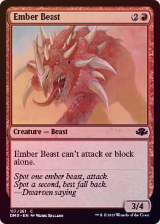 Ember Beast 117/261 - Foil Dominaria Remastered Foil Singles