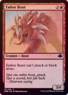 Ember Beast 117/261 -  Dominaria Remastered  Singles