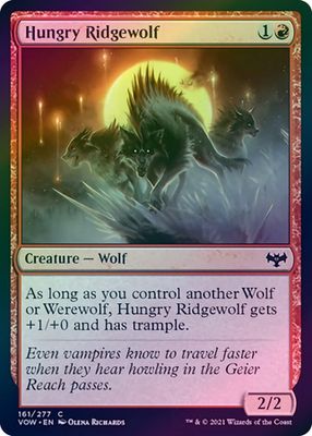 Hungry Ridgewolf 161/277 - Foil Innistrad: Crimson Vow Foil Singles