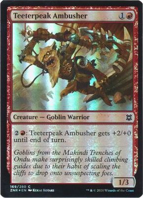 Teeterpeak Ambusher 169/280 - Foil Zendikar Rising Foil Singles