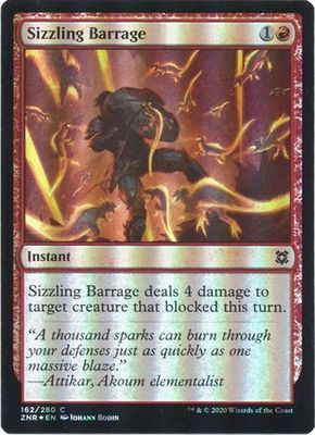 Sizzling Barrage 162/280 - Foil Zendikar Rising Foil Singles