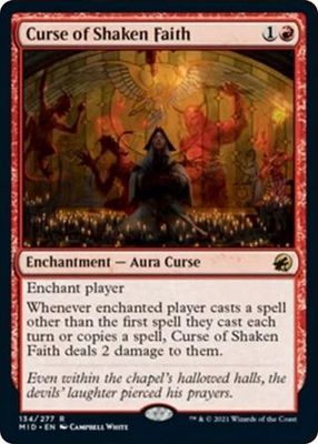 Curse of Shaken Faith 134/277 Innistrad: Midnight Hunt Singles(Español)
