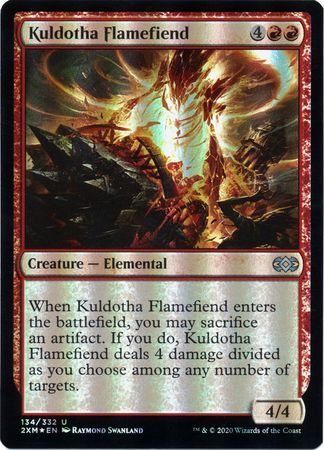 Kuldotha Flamefiend 134/332 - Foil Double Masters Foil Singles