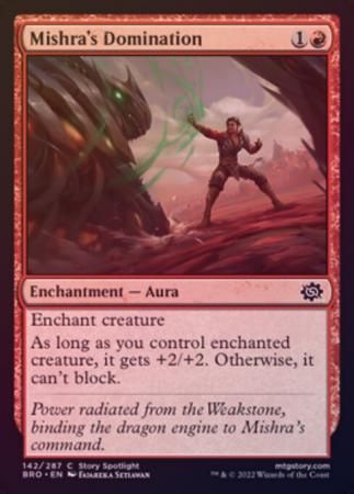 Mishra&#39;s Domination 142/287 - Foil The Brothers&#39; War Foil Singles