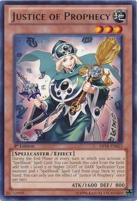 Justice of Prophecy - ABYR-EN023 - Rare 1st Edition Abyss Rising 1st Edition Singles (espanol)