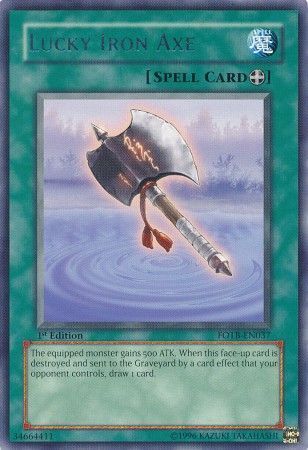 Ultimate Rare - Lucky Iron Axe - FOTB-EN037 1st Edition Force of the Breaker [FOTB] 1st Edition Singles