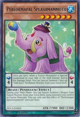 Performapal Splashmammoth - DOCS-EN002 - Rare 1st Edition Dimension of Chaos 1st Edition Singles