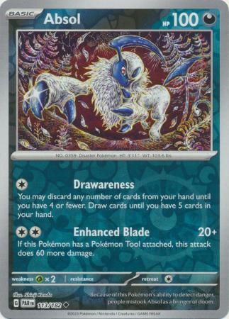Absol - 113/182 - Uncommon Reverse Holo Scarlet &amp; Violet: Paradox Rift Reverse Holo Singles
