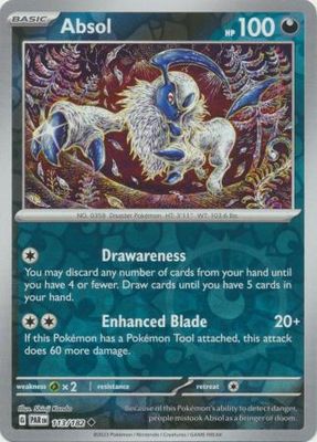 Absol - 113/182 - Uncommon Reverse Holo Scarlet &amp; Violet: Paradox Rift Reverse Holo Singles