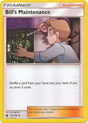 Bill&#39;s Maintenance - 126/168 - Uncommon Sun &amp; Moon: Celestial Storm Singles
